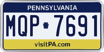 PA license plate MQP7691