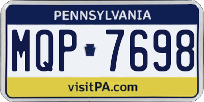 PA license plate MQP7698