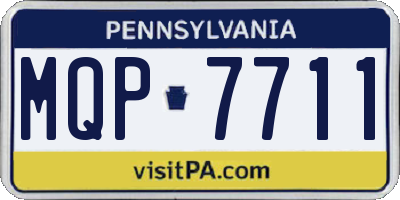 PA license plate MQP7711