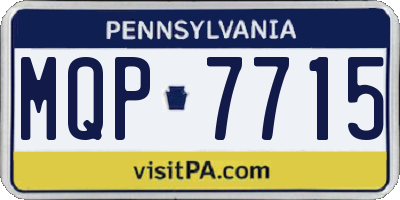 PA license plate MQP7715