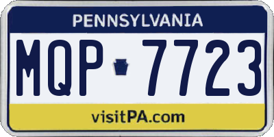 PA license plate MQP7723
