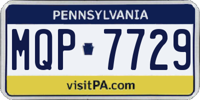 PA license plate MQP7729