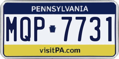 PA license plate MQP7731