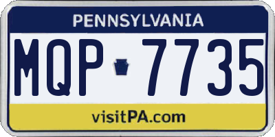 PA license plate MQP7735