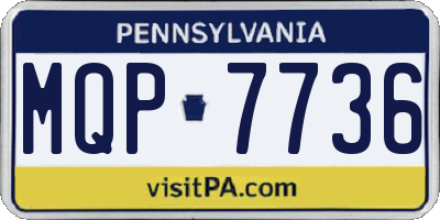 PA license plate MQP7736