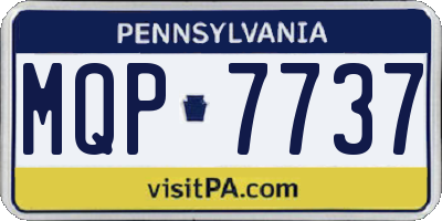 PA license plate MQP7737