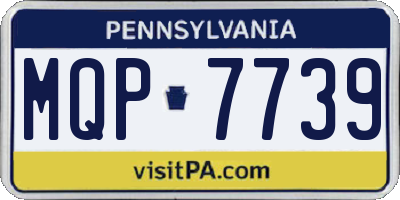 PA license plate MQP7739