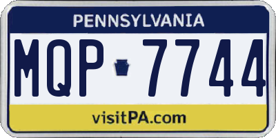 PA license plate MQP7744