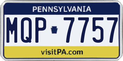 PA license plate MQP7757