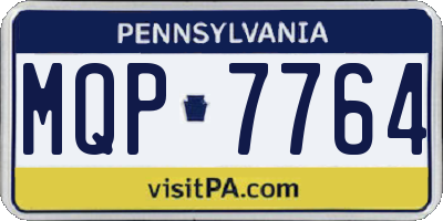 PA license plate MQP7764