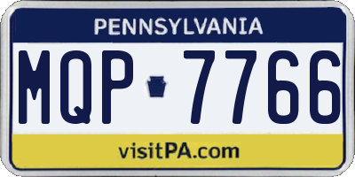 PA license plate MQP7766