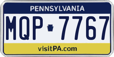 PA license plate MQP7767