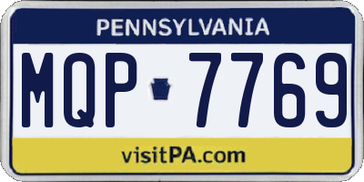 PA license plate MQP7769