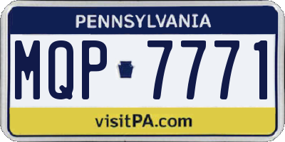 PA license plate MQP7771