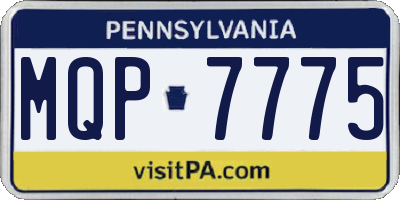 PA license plate MQP7775
