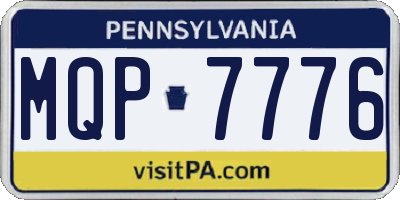 PA license plate MQP7776