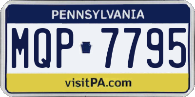 PA license plate MQP7795