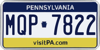 PA license plate MQP7822