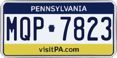 PA license plate MQP7823