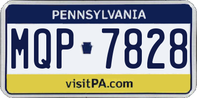 PA license plate MQP7828