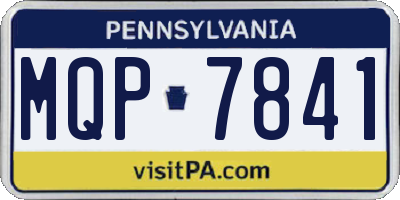 PA license plate MQP7841