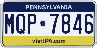 PA license plate MQP7846