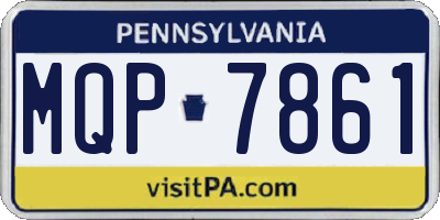 PA license plate MQP7861