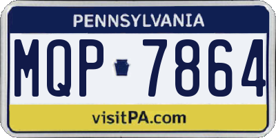 PA license plate MQP7864