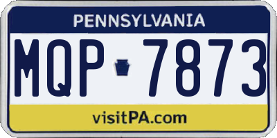 PA license plate MQP7873