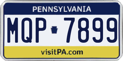 PA license plate MQP7899