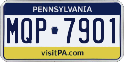 PA license plate MQP7901