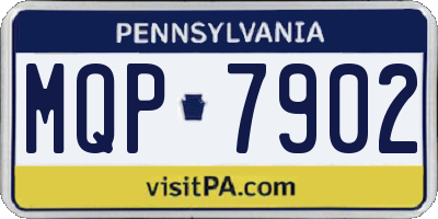 PA license plate MQP7902