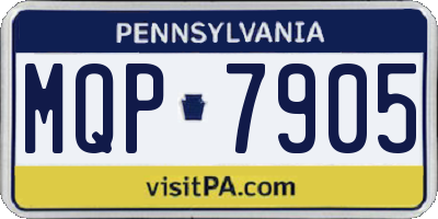 PA license plate MQP7905