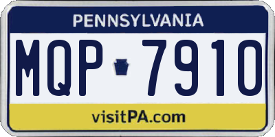 PA license plate MQP7910