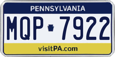 PA license plate MQP7922