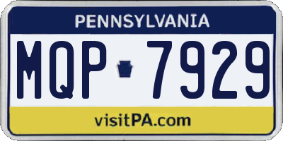 PA license plate MQP7929