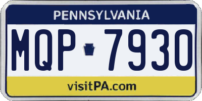 PA license plate MQP7930