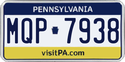 PA license plate MQP7938