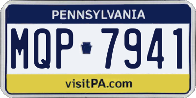 PA license plate MQP7941