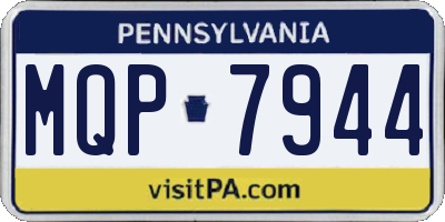 PA license plate MQP7944