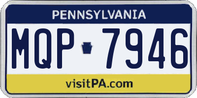 PA license plate MQP7946