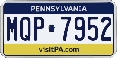 PA license plate MQP7952