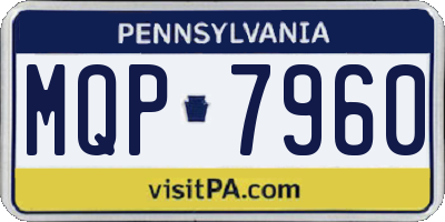 PA license plate MQP7960