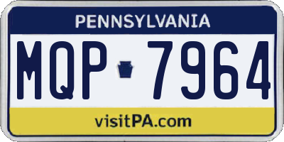 PA license plate MQP7964