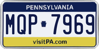 PA license plate MQP7969