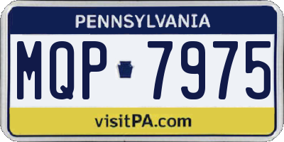 PA license plate MQP7975