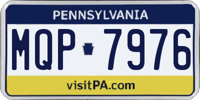 PA license plate MQP7976