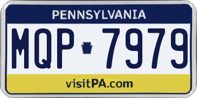 PA license plate MQP7979