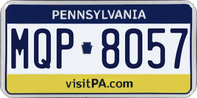PA license plate MQP8057