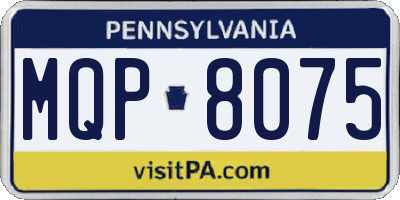 PA license plate MQP8075
